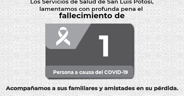 Otra defunción por Covid-19 en SLP