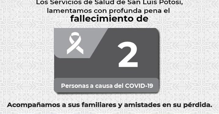 SLP con dos nuevas  defunciones por Covid-19