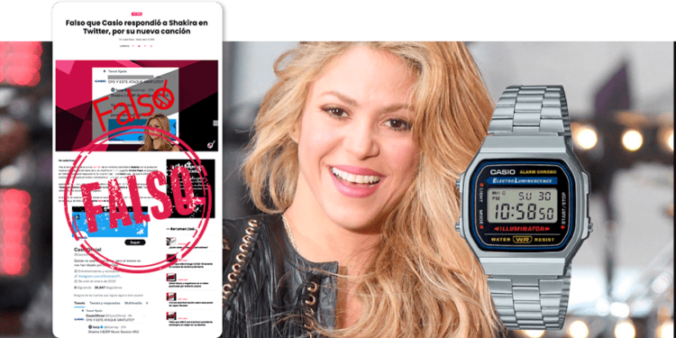 Casio advierte sobre cuentas fake a partir de la canción de Shakira