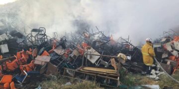 6 Detenidos tras el incendio a bodega de la SEGE en Río Españita