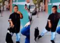 VIDEO| ¡Tú no, Medio Metro! Redes tunden al bailarín por patear a un perro