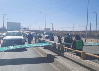 Fuertes vientos derriban pesada estructura en el Circuito Potosí