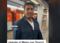 Cachan a Tenoch Huerta en el Metro CDMX y “revientan” las redes