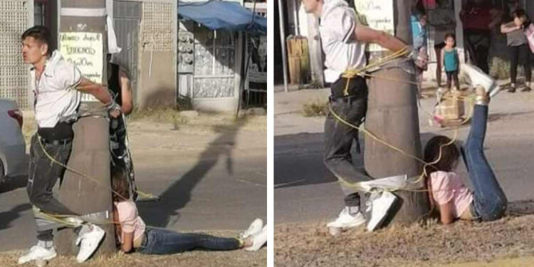 VIDEO: Ladrones acaban amarrados como puerc… en Jalisco