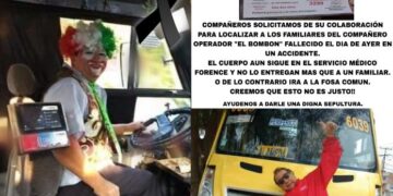 Buscan a familiares de chofer que falleció en choque de la carretera 57