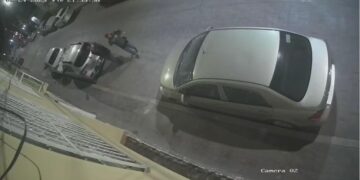 VIDEO: Intentaron robar la batería de un auto en Barrio de Santiago
