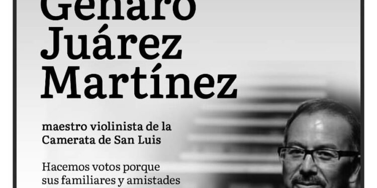 Falleció violinista potosino que había desaparecido desde el pasado domingo