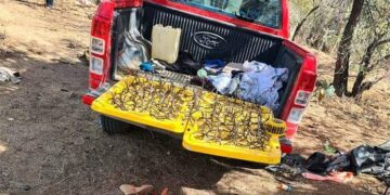 Hallan restos óseos y camioneta robada en camino a la Delegación de Bocas