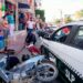 Taxista arrolla a padre e hija en motocicleta