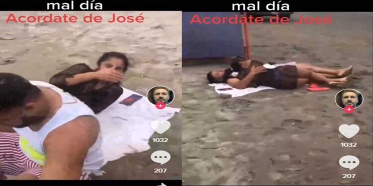 VIDEO: Dijo que iba a trabajar y su esposa lo encontró en la playa con la secretaria