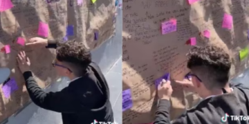 VIDEO: Joven quita con un cutter su nombre de tendedero del Día Internacional de la Mujer en Tecmilenio de San Luis Potosí
