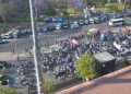 Policía Vial habilita rutas alternas por movilización de maestros en calles de la ciudad
