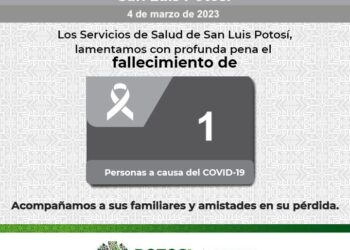 Otra mujer fallece en SLP por Covid-19