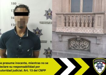 Arrestan a sujeto que fue sorprendido graffiteando el Museo de la Máscara