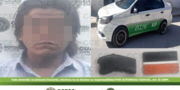 Detienen a taxista por robo a pasajeros