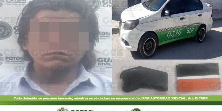Detienen a taxista por robo a pasajeros
