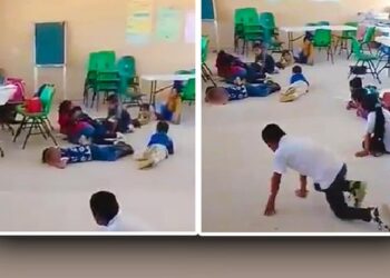 VIDEO| Maestro calmó a sus alumnos en medio de una balacera en Chiapas
