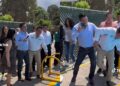 VIDEO: ¡Casi no la libra! Gallardo intenta tirar a la alberca al secretario de Gobierno de SLP