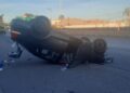 Automovilista pierde el control y vuelca en el bulevar San Luis