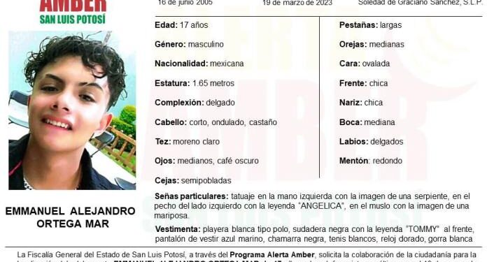 Activan Alerta Ámber para localizar a un adolescente