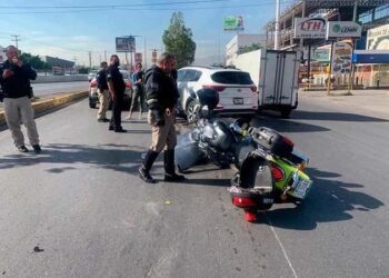 Arrollan a motopatrullero en Salvador Nava