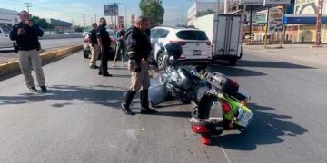 Arrollan a motopatrullero en Salvador Nava