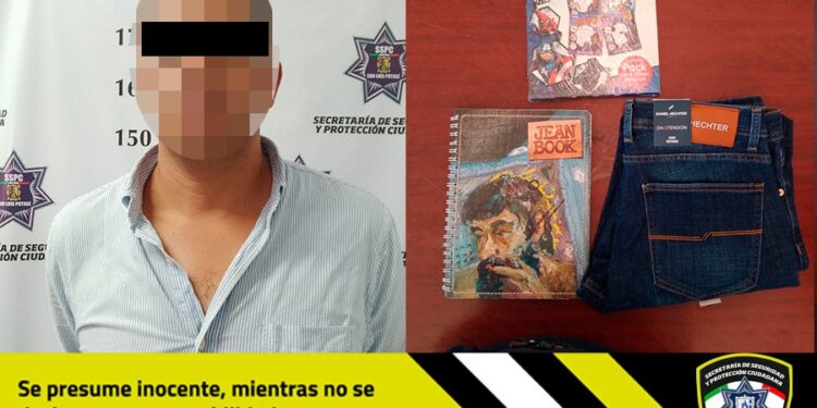 Cae sujeto que habría robado una libreta, un pantalón y un libro de colorear en Sam’s