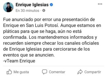 Enrique Iglesias asegura que no está confirmada su participación en la Fenapo