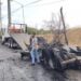 Por incendio de tracto camión en Soledad, cierran parcialmente Periférico Oriente y Río Santiago