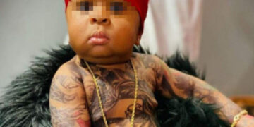 FOTOS: Mujer desata polémica por tatuar a su hijo desde los 6 meses
