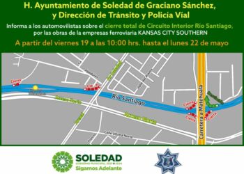Cerrarán el Río Santiago del viernes 19 al 22 de mayo por maniobras
