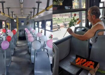 ¡Mamás gratis!, Chofer de trasporte público regala pasaje y flores a madres potosinas