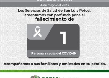 Fallece una mujer por Covid-19 en SLP