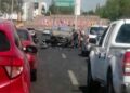 Registran volcadura de un auto en Salvador Nava