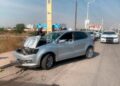 Solo daños en choque por alcance de cuatro vehículos en Periférico Norte