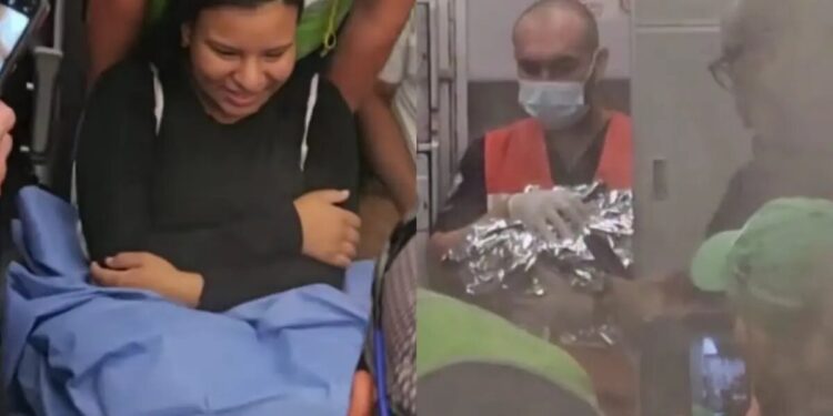 VIDEO: Mujer da a luz en vuelo y avión aterriza de emergencia en Cancún