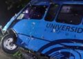 Vuelca autobús de estudiantes de la UASLP en Tamasopo