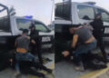 VIDEO: Inadaptado da puñetazos en el rostro a una mujer policía para evitar arresto 