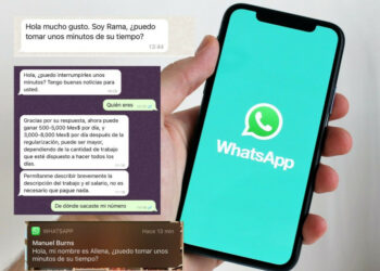 Usuarios denuncian recibir mensajes desconocidos con ofertas laborales en WhatsApp