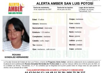 Fiscalía de SLP activa Alerta Amber para localizar a una jóven de Tancanhuitz