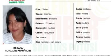 Fiscalía de SLP activa Alerta Amber para localizar a una jóven de Tancanhuitz
