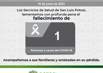 Una nueva defunción por Covid-19 en SLP