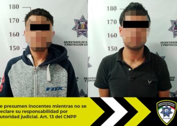 Por tentativa de robo a comercio, Guardia Municipal detiene a dos hombres en la Simón Díaz