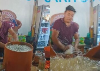 VIDEO: Jóvenes gastaron miles de pesos en un cantarito gigante que explotó antes de que lo probaran
