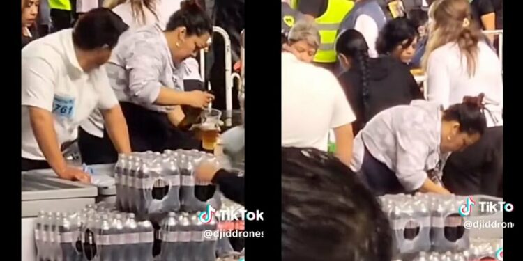 VIDEO: Rellenan envase con sobras de cerveza en el concierto de “El Buki”