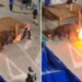 VIDEO: Joven recibe cornada luego de prenderle fuego a un toro