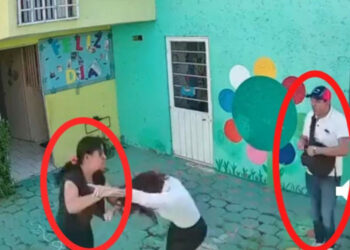 VIDEO: Buscan quitarle a su hijo a pareja que agredió a maestra en Cuautitlán Izcalli