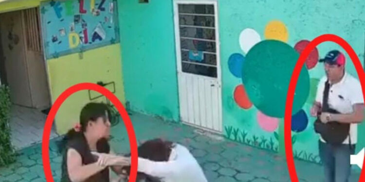 VIDEO: Buscan quitarle a su hijo a pareja que agredió a maestra en Cuautitlán Izcalli