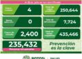 Cuatro nuevos casos de Covid-19 en SLP