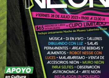 Espectacular noche de laberinto neón prepara la Secretaria de Cultura